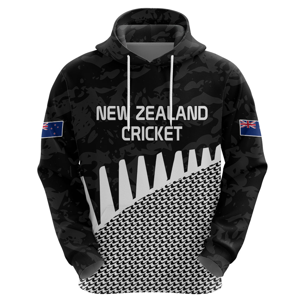 New Zealand Cricket Hoodie Black Cap Sporty Style No1 LT9 - Vibe Hoodie Shop