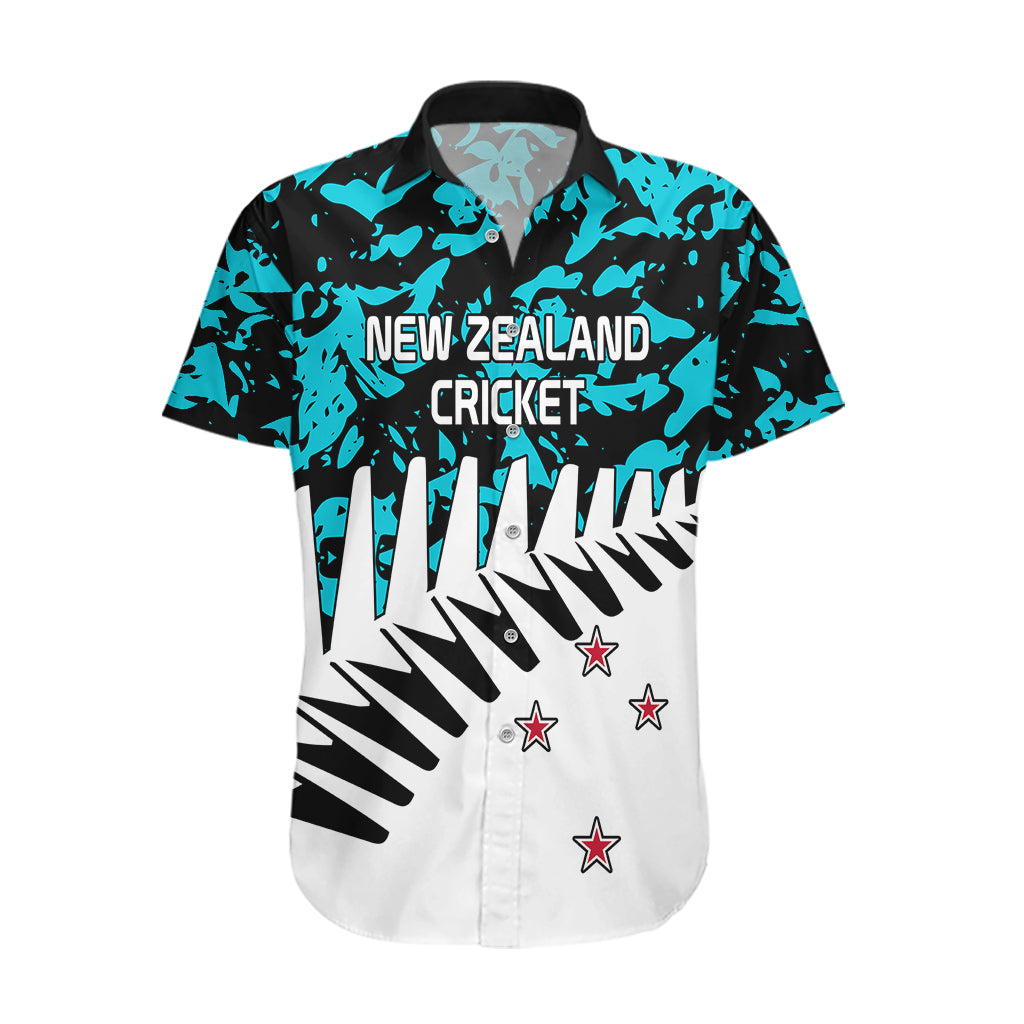 New Zealand Cricket Hawaiian Shirt Black Cap Sporty Style No2 - Vibe Hoodie Shop