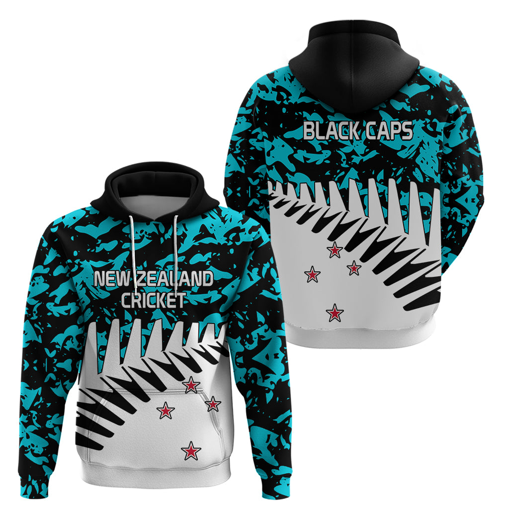 New Zealand Cricket Hoodie Black Cap Sporty Style No2 LT9 - Vibe Hoodie Shop