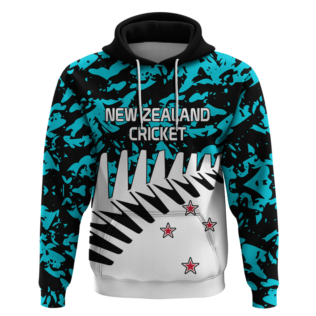 (Custom Text And Number) New Zealand Cricket Hoodie Black Cap Sporty Style No2 LT9 - Vibe Hoodie Shop