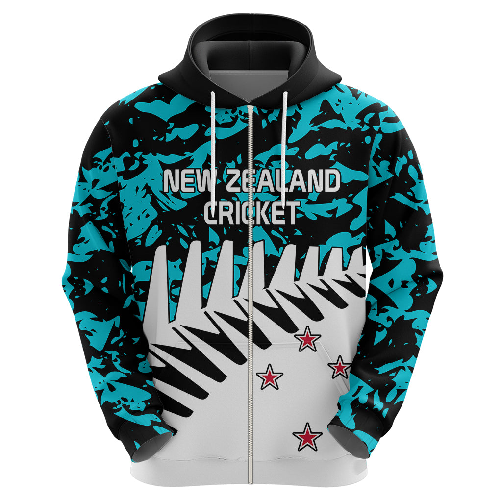 (Custom Text And Number) New Zealand Cricket Hoodie Black Cap Sporty Style No2 LT9 - Vibe Hoodie Shop