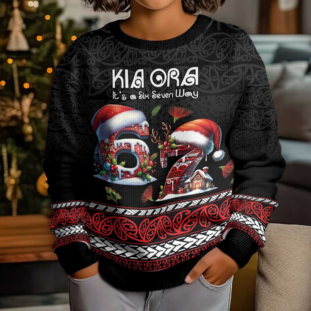 Aotearoa Six Seven Personalized Kid Ugly Christmas Sweater New Zealand Funny Christmas - Vibe Hoodie