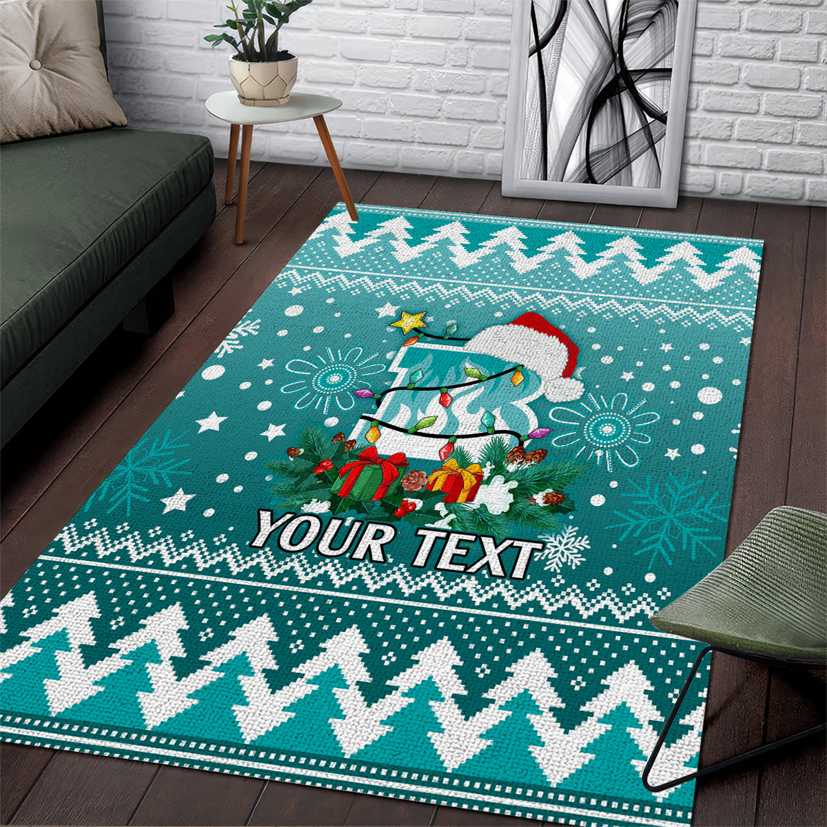 Custom Heat BBL Area Rug Christmas Vibe 2023 - Vibe Hoodie Shop