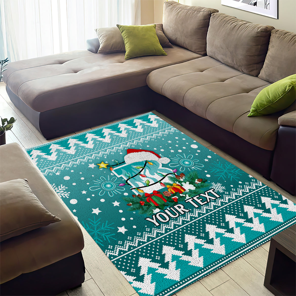 Custom Heat BBL Area Rug Christmas Vibe 2023 - Vibe Hoodie Shop