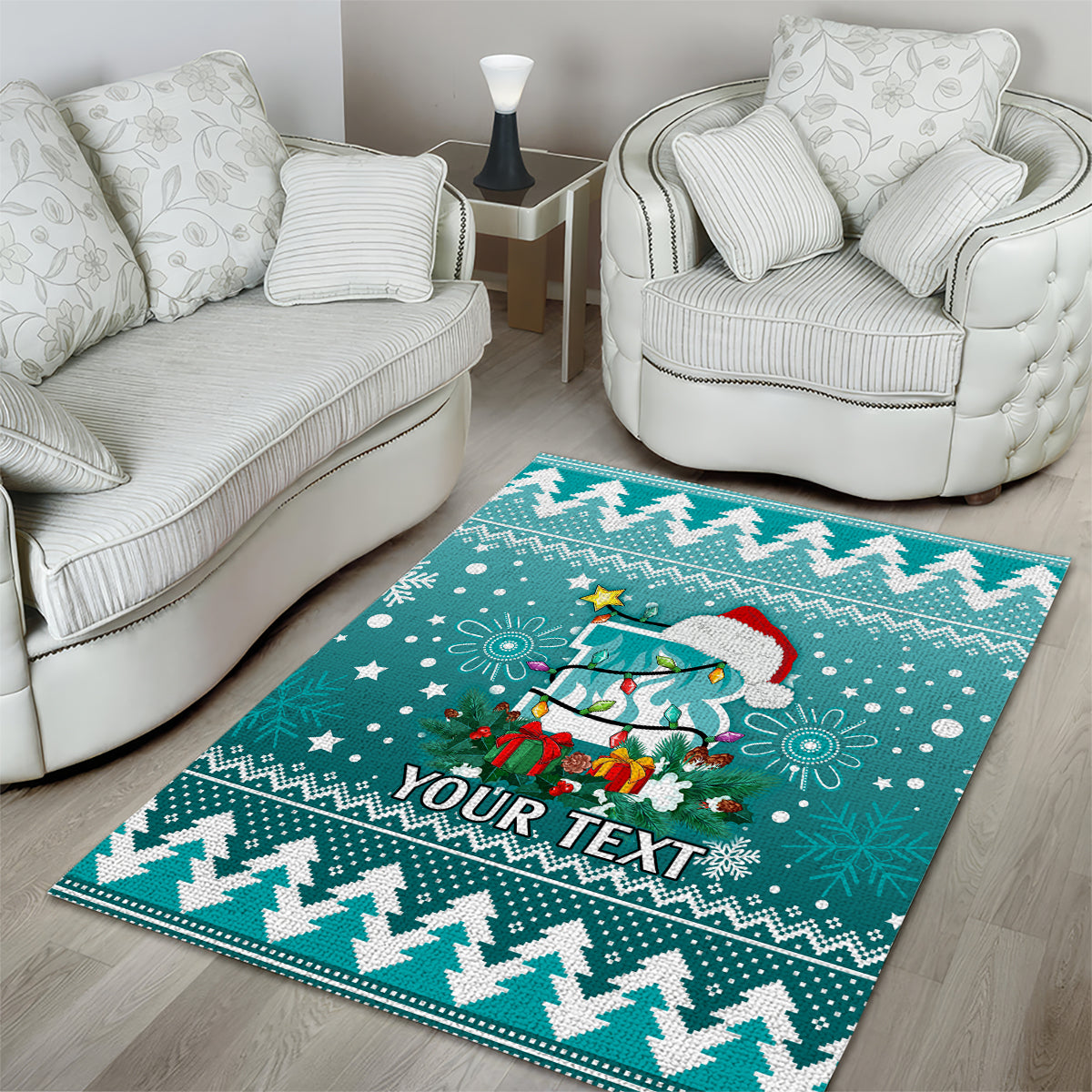 Custom Heat BBL Area Rug Christmas Vibe 2023 - Vibe Hoodie Shop