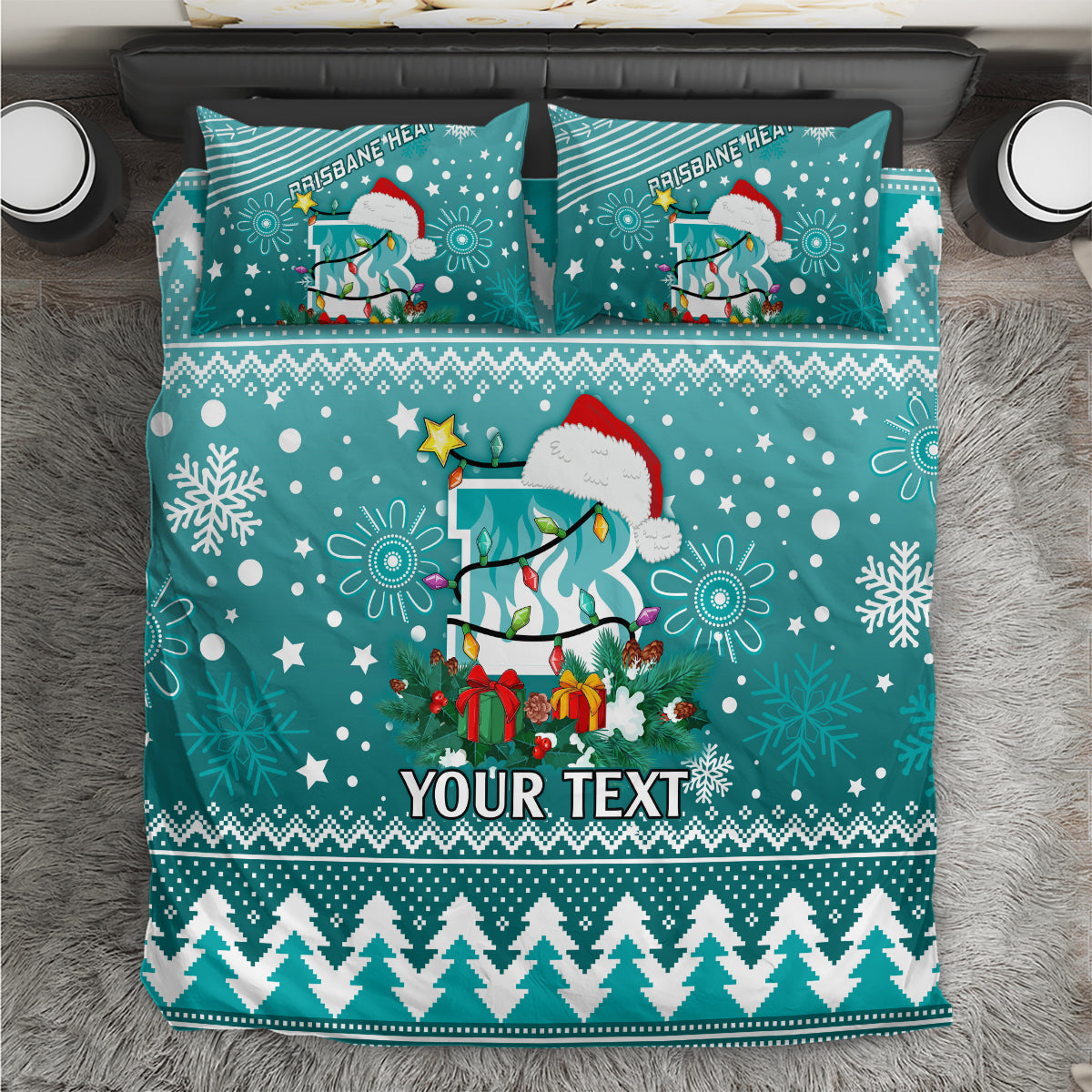Custom Heat BBL Bedding Set Christmas Vibe 2023 - Vibe Hoodie Shop