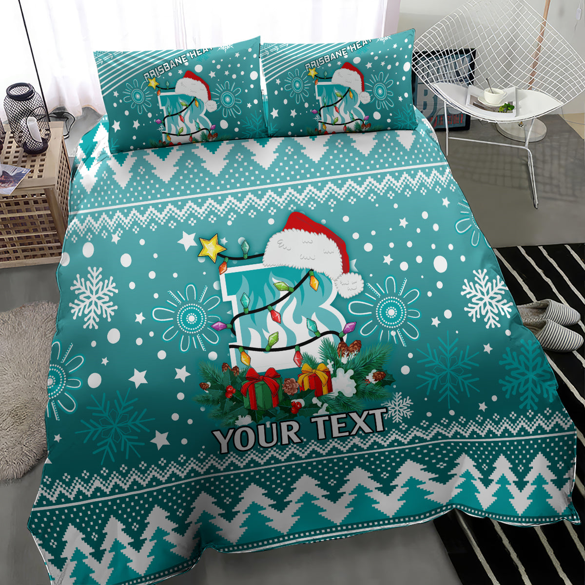 Custom Heat BBL Bedding Set Christmas Vibe 2023 - Vibe Hoodie Shop
