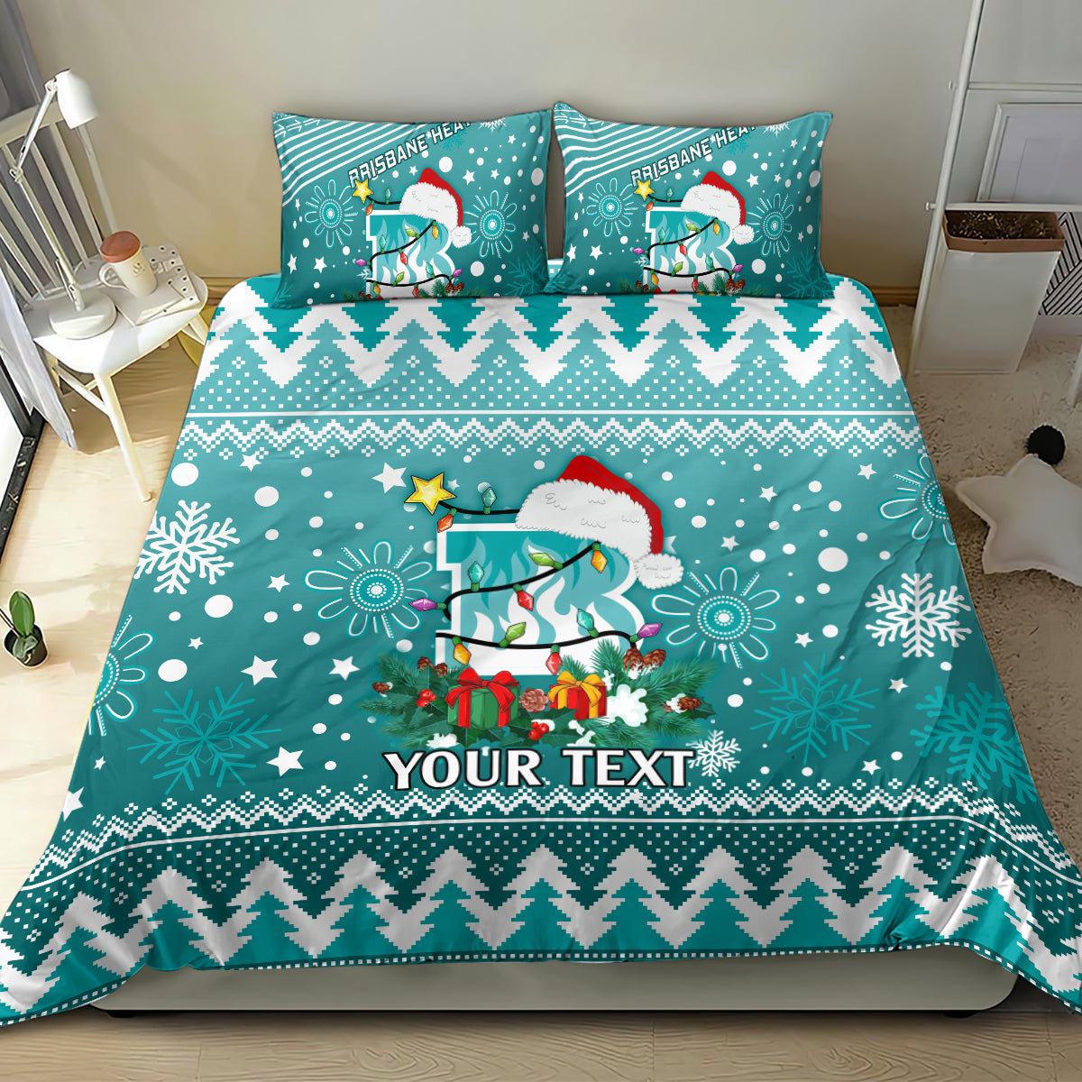 Custom Heat BBL Bedding Set Christmas Vibe 2023 - Vibe Hoodie Shop