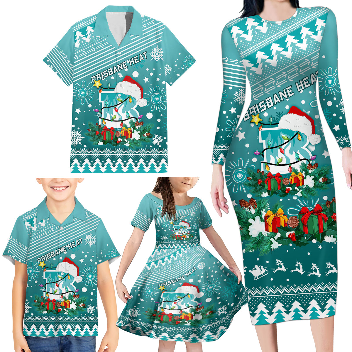 custom-heat-bbl-family-matching-long-sleeve-bodycon-dress-and-hawaiian-shirt-christmas-vibe-2023