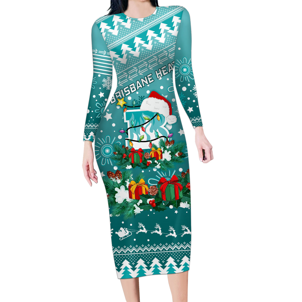 custom-heat-bbl-family-matching-long-sleeve-bodycon-dress-and-hawaiian-shirt-christmas-vibe-2023