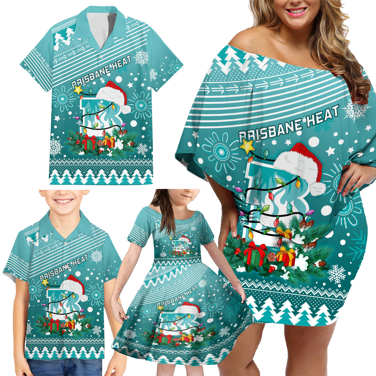 custom-heat-bbl-family-matching-off-shoulder-short-dress-and-hawaiian-shirt-christmas-vibe-2023