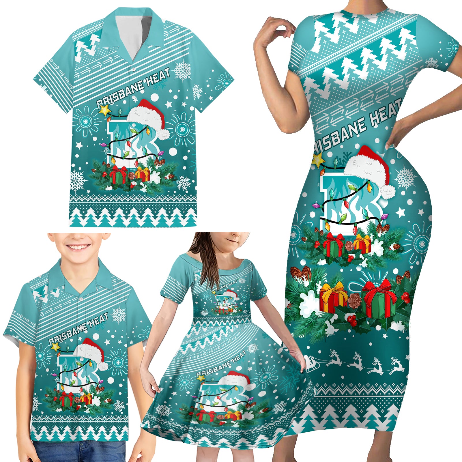 custom-heat-bbl-family-matching-short-sleeve-bodycon-dress-and-hawaiian-shirt-christmas-vibe-2023