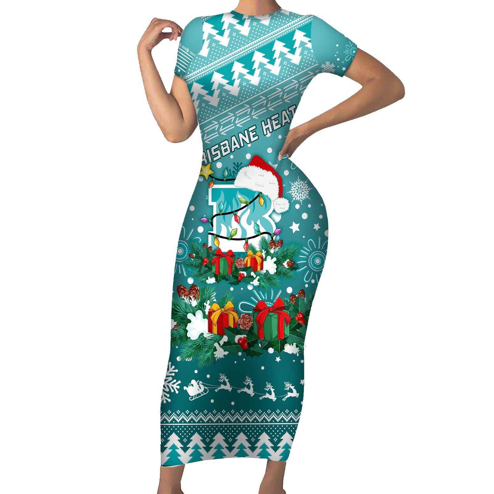 custom-heat-bbl-family-matching-short-sleeve-bodycon-dress-and-hawaiian-shirt-christmas-vibe-2023