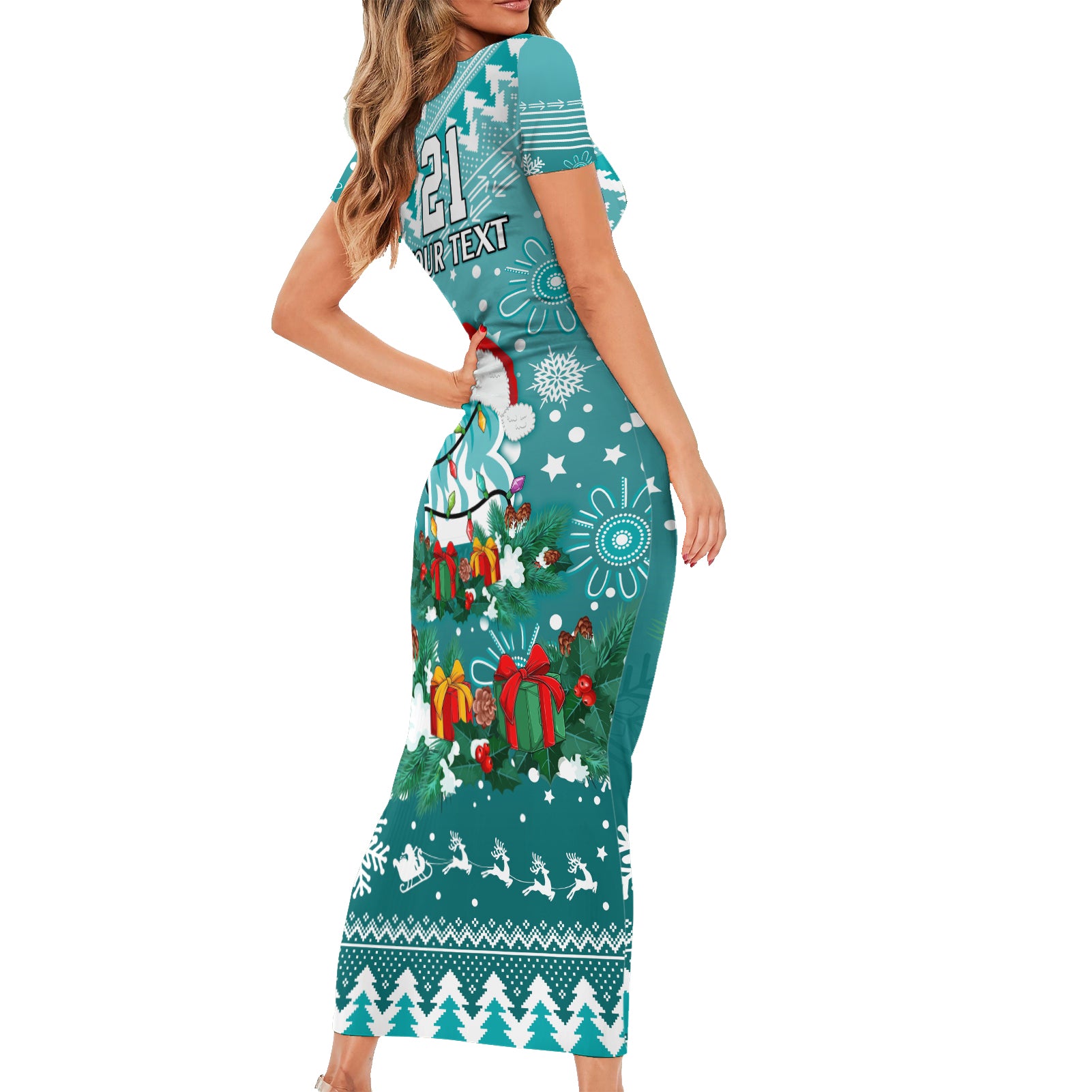 custom-heat-bbl-family-matching-short-sleeve-bodycon-dress-and-hawaiian-shirt-christmas-vibe-2023