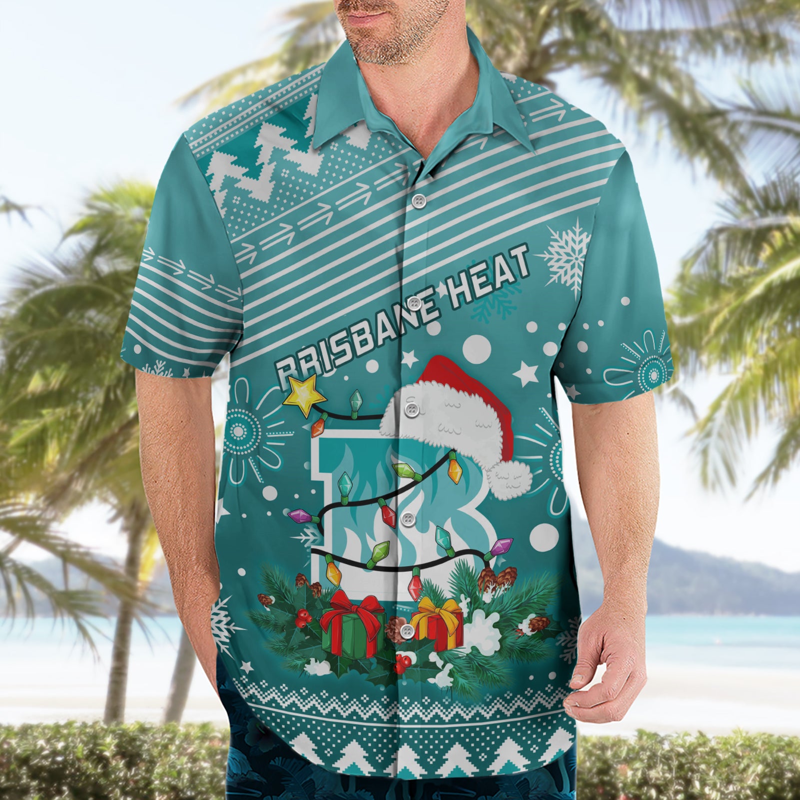 Custom Heat BBL Hawaiian Shirt Christmas Vibe 2023 - Vibe Hoodie Shop