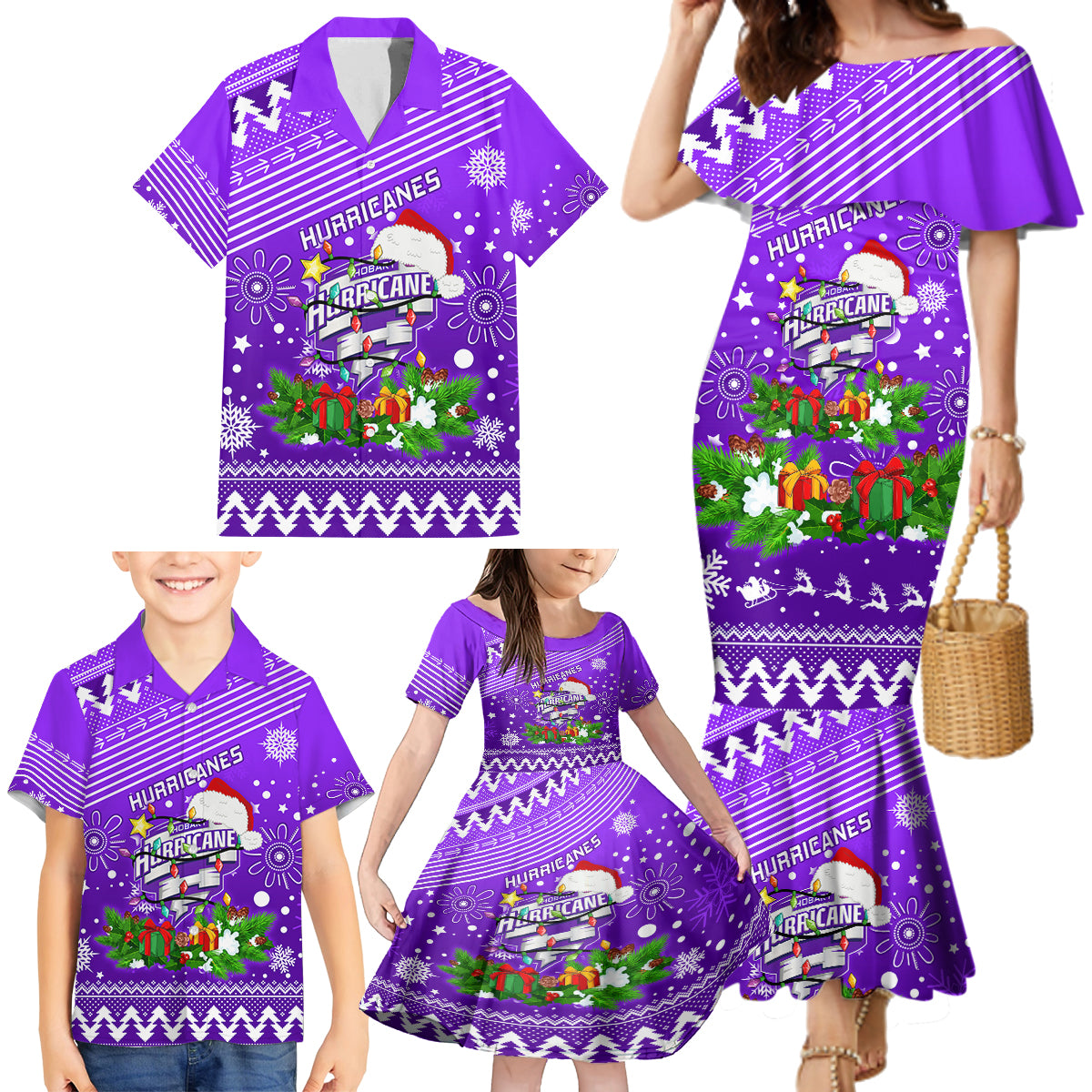 custom-hurricanes-bbl-family-matching-mermaid-dress-and-hawaiian-shirt-christmas-vibe-2023