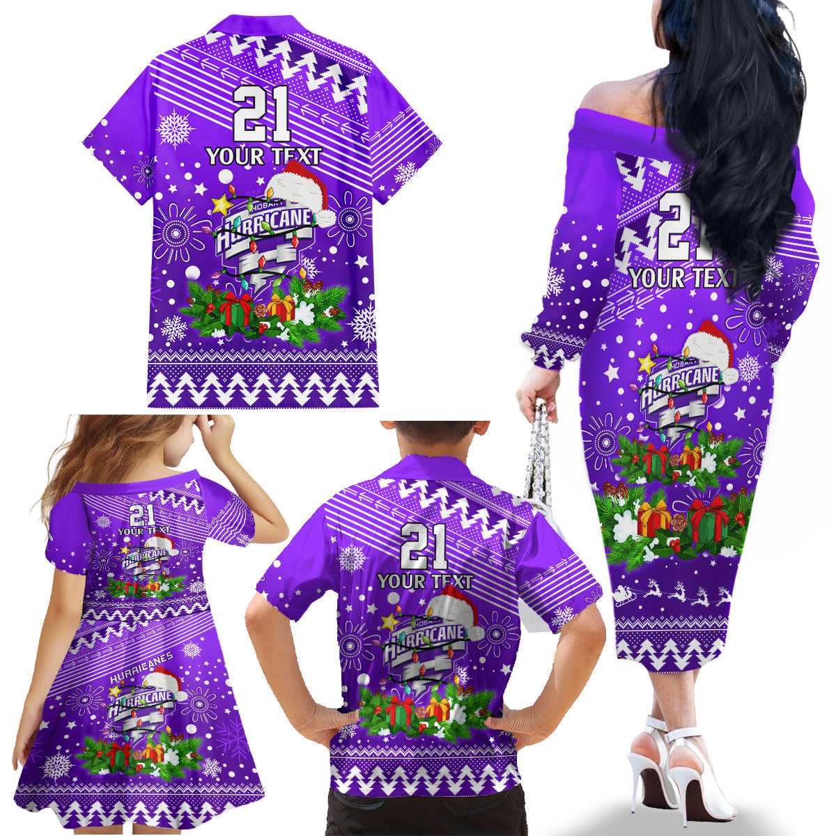 custom-hurricanes-bbl-family-matching-off-shoulder-long-sleeve-dress-and-hawaiian-shirt-christmas-vibe-2023