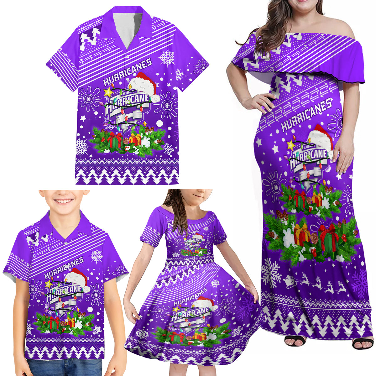 custom-hurricanes-bbl-family-matching-off-shoulder-maxi-dress-and-hawaiian-shirt-christmas-vibe-2023