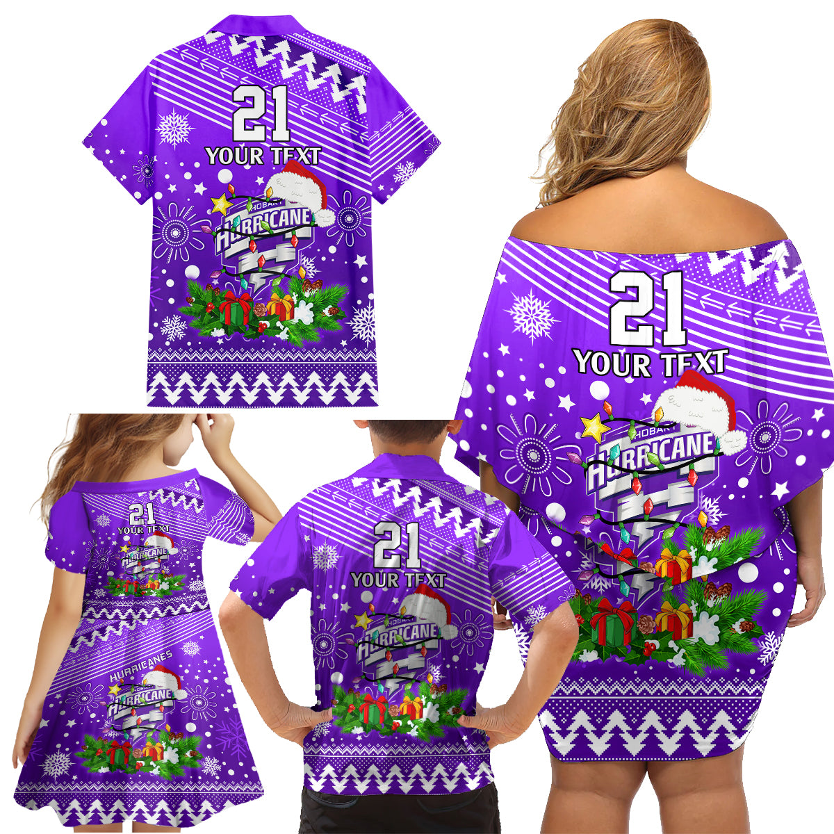 custom-hurricanes-bbl-family-matching-off-shoulder-short-dress-and-hawaiian-shirt-christmas-vibe-2023