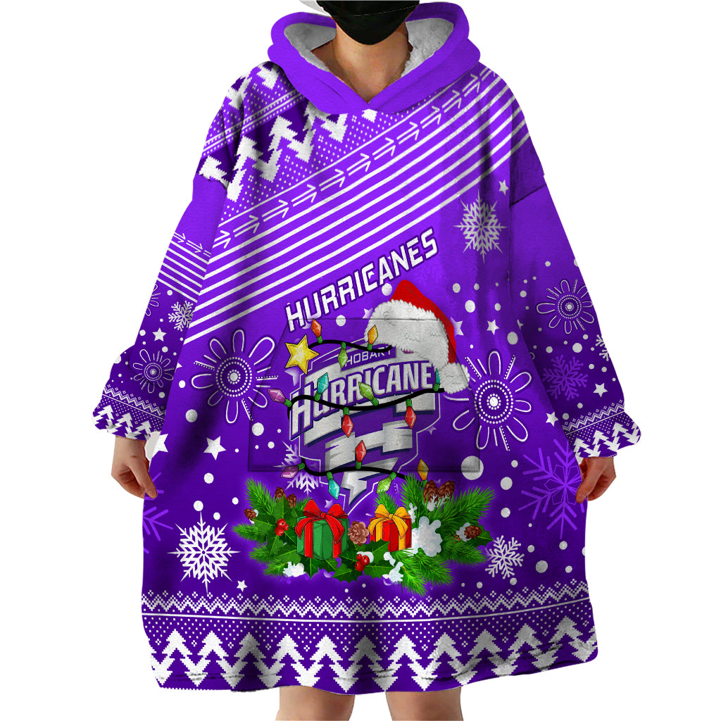 Custom Hurricanes BBL Wearable Blanket Hoodie Christmas Vibe 2023 - Vibe Hoodie Shop