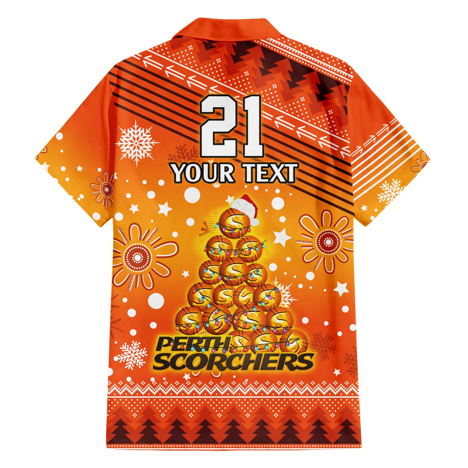 Custom Scorchers BBL Hawaiian Shirt Christmas Vibe 2023 - Vibe Hoodie Shop