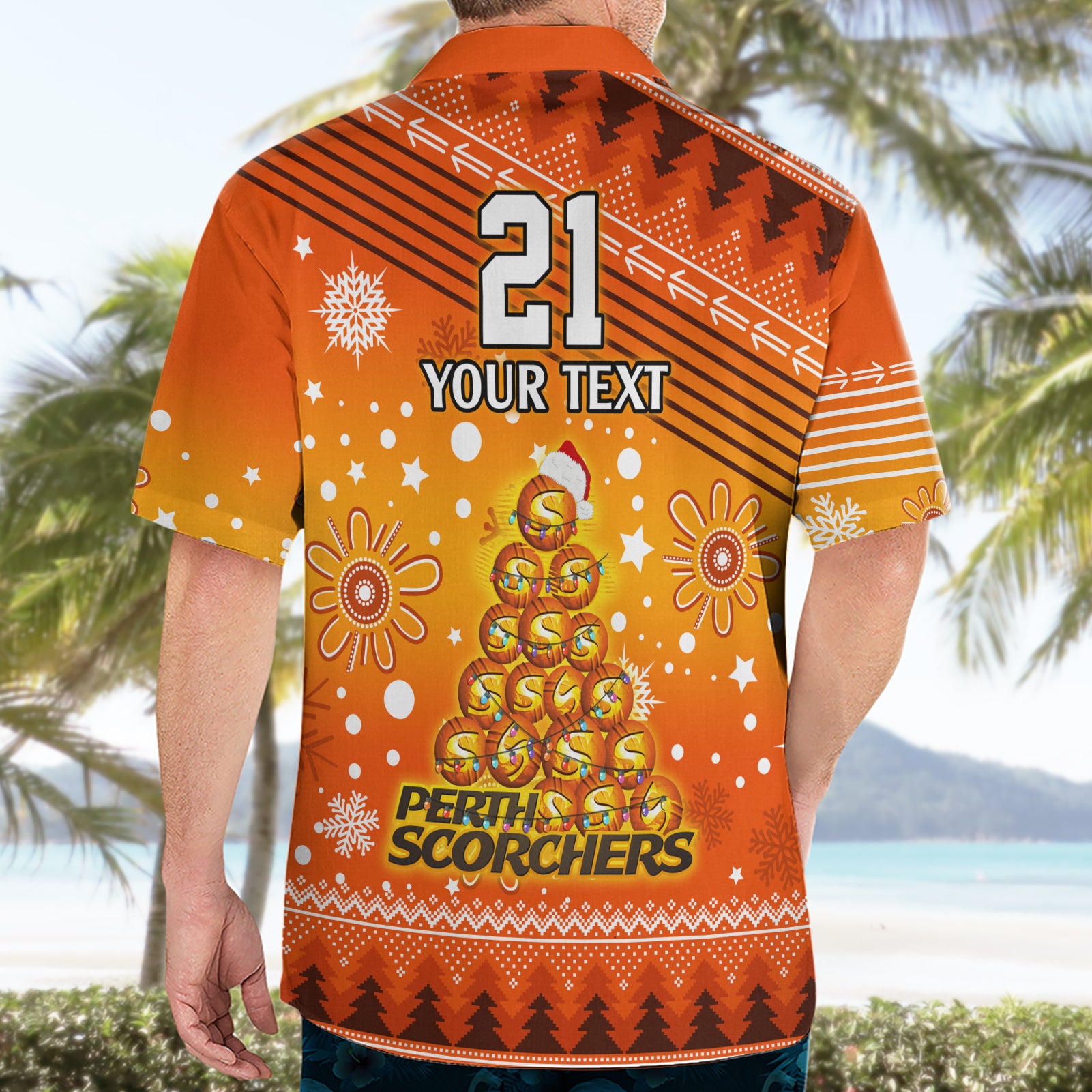 Custom Scorchers BBL Hawaiian Shirt Christmas Vibe 2023 - Vibe Hoodie Shop