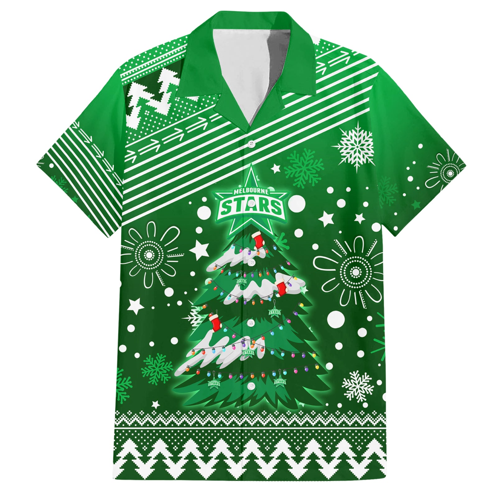 Custom Stars BBL Hawaiian Shirt Christmas Vibe 2023 - Vibe Hoodie Shop