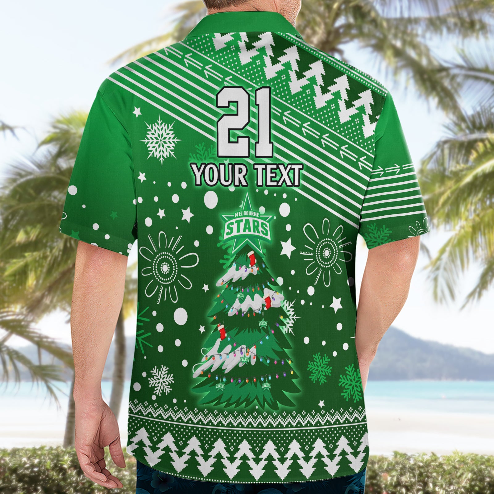 Custom Stars BBL Hawaiian Shirt Christmas Vibe 2023 - Vibe Hoodie Shop