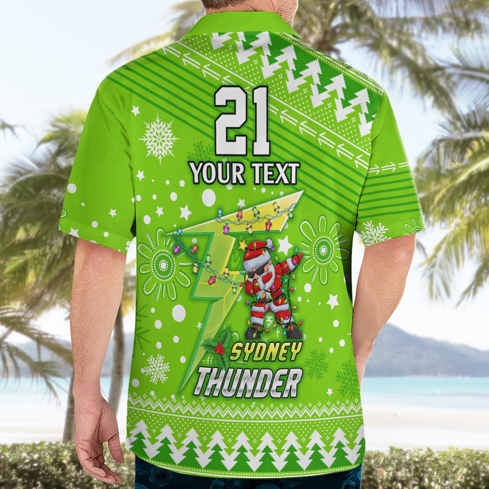 Custom Thunder BBL Hawaiian Shirt Christmas Vibe 2023 - Vibe Hoodie Shop