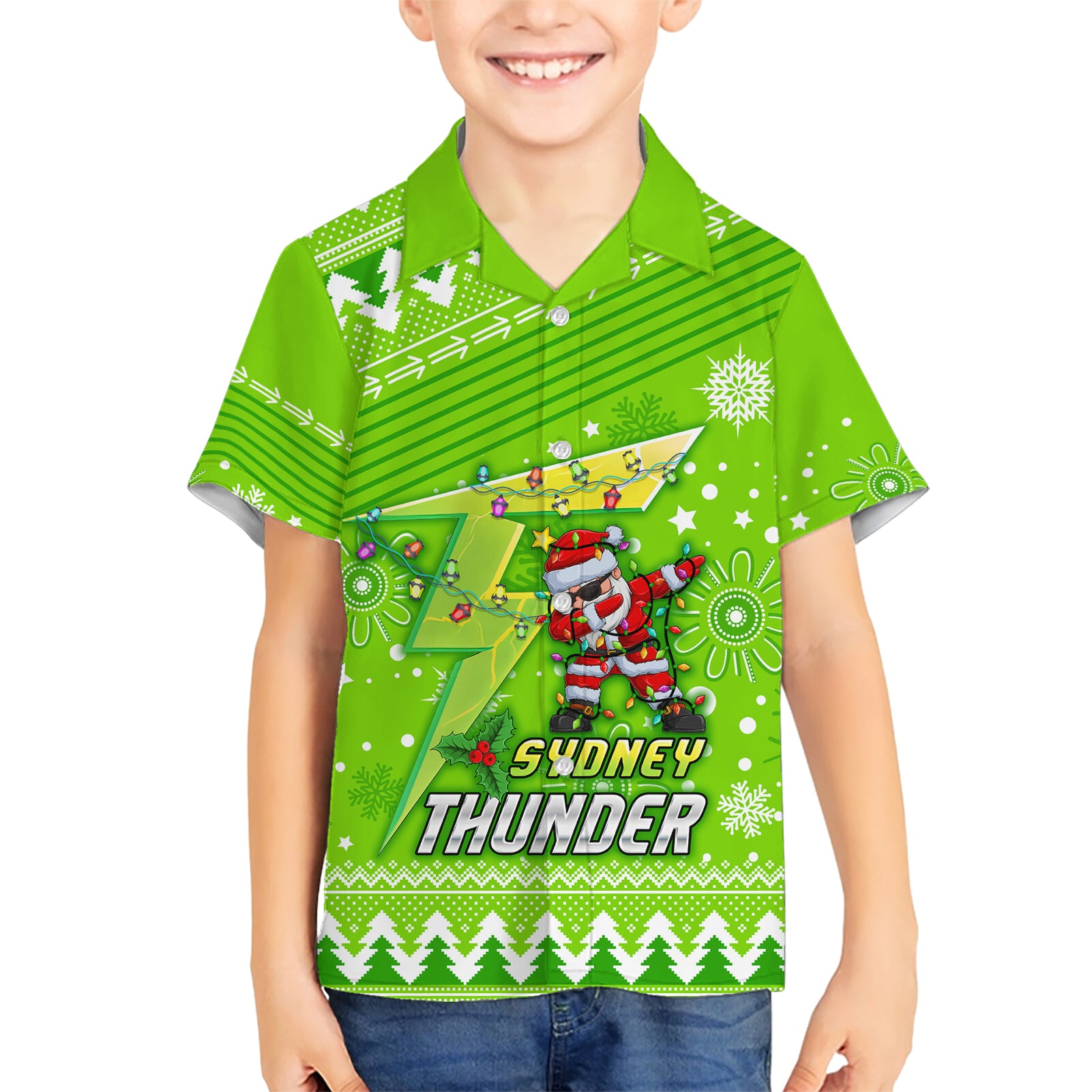Custom Thunder BBL Hawaiian Shirt Christmas Vibe 2023 - Vibe Hoodie Shop