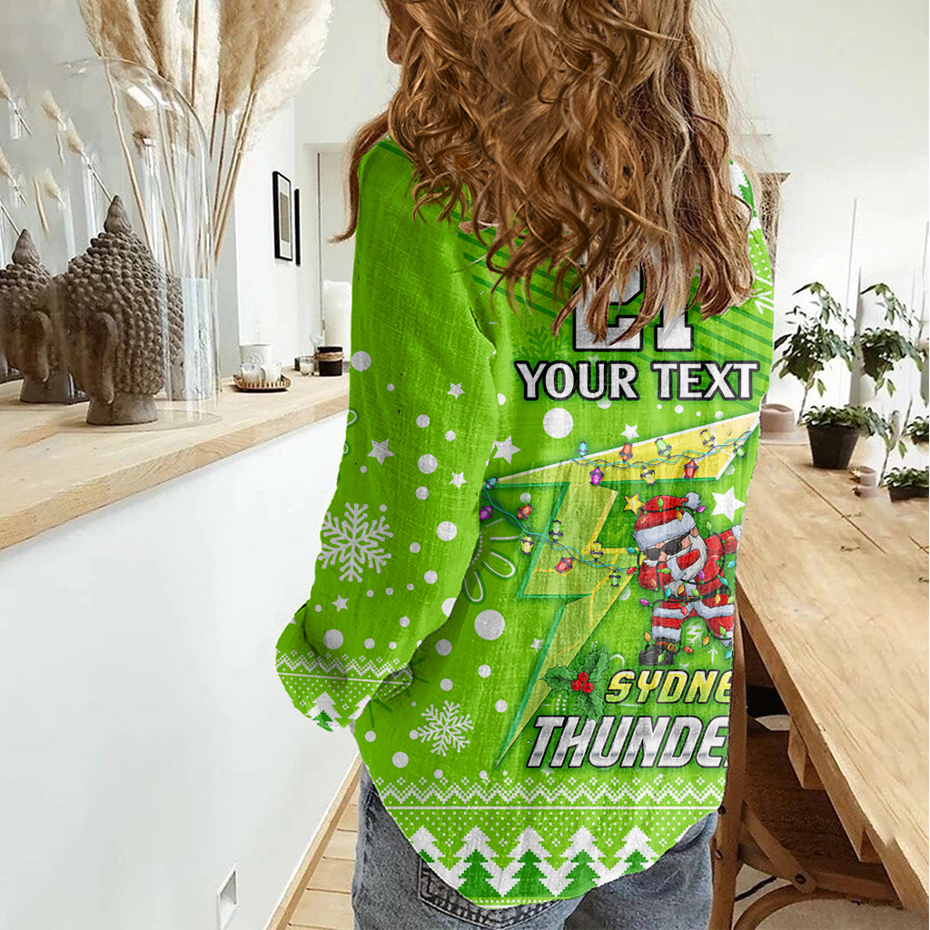 Custom Thunder BBL Women Casual Shirt Christmas Vibe 2023 - Vibe Hoodie Shop