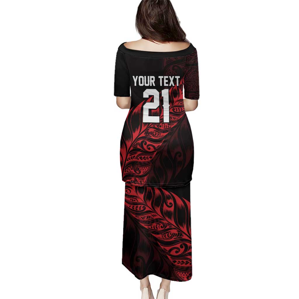 New Zealand Lawn Bowls Custom Family Matching Puletasi and Hawaiian Shirt Red Maori Warrior Tribal Silver Fern - Vibe Hoodie