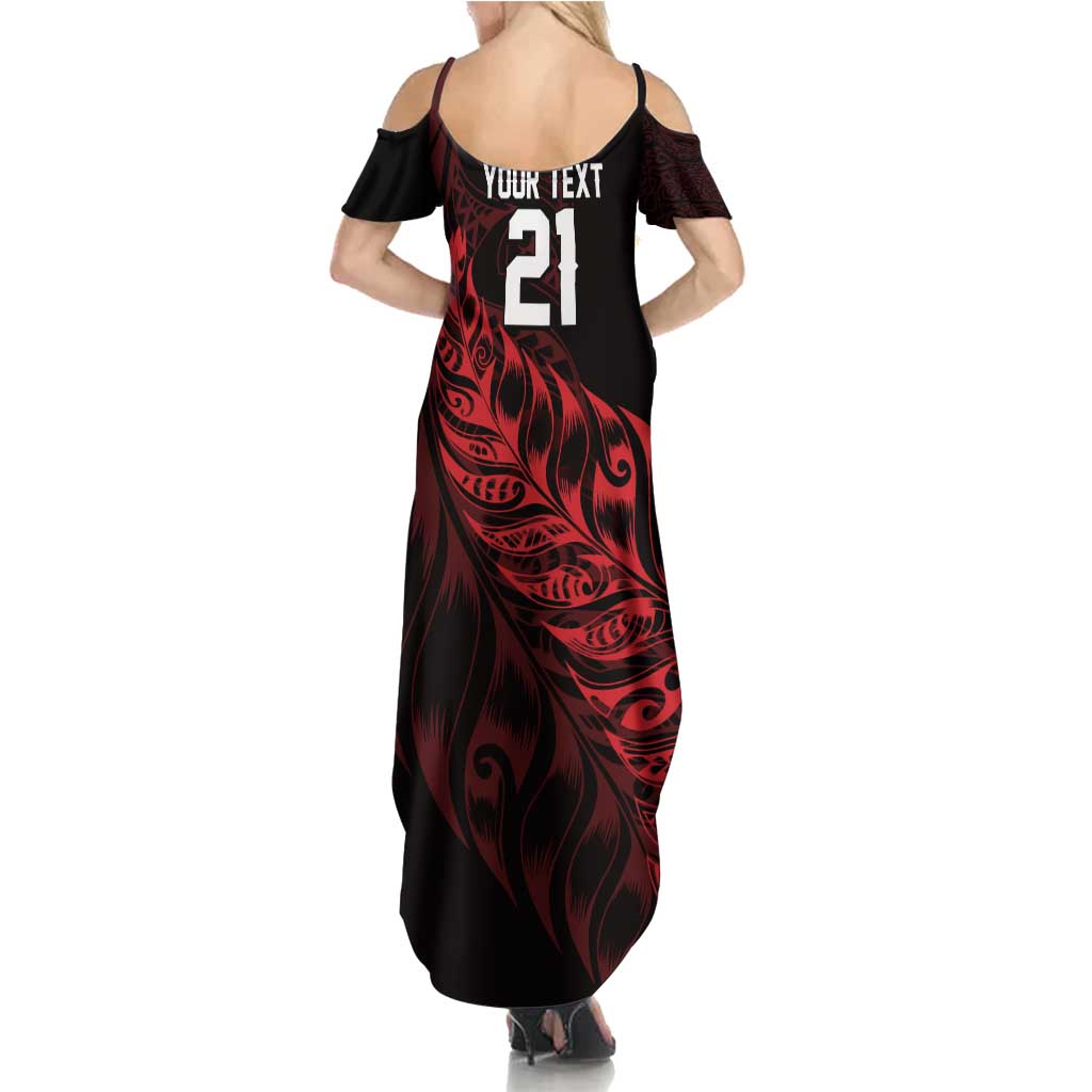 New Zealand Lawn Bowls Custom Family Matching Summer Maxi Dress and Hawaiian Shirt Red Maori Warrior Tribal Silver Fern - Vibe Hoodie