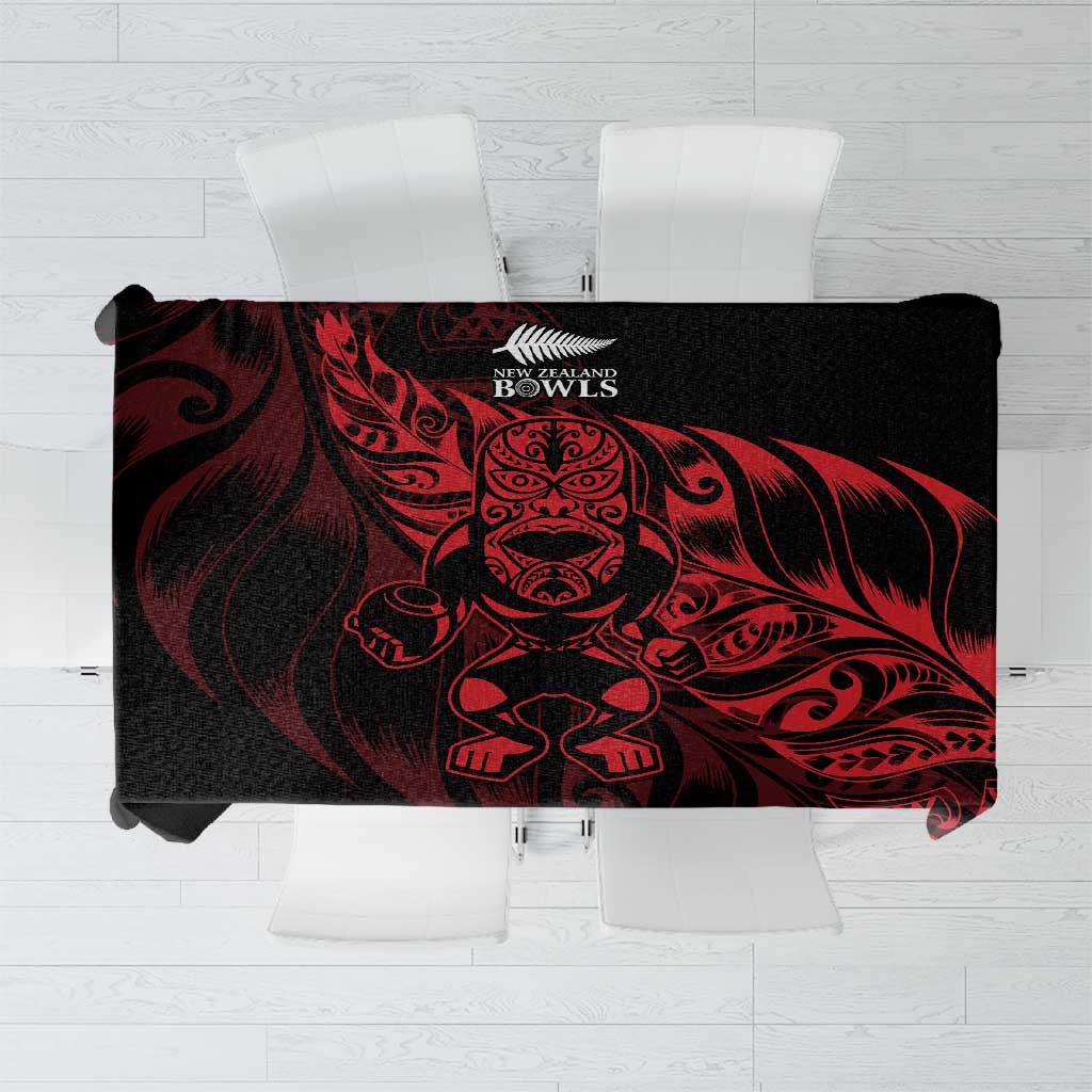 New Zealand Lawn Bowls Tablecloth Red Maori Warrior Tribal Silver Fern - Vibe Hoodie
