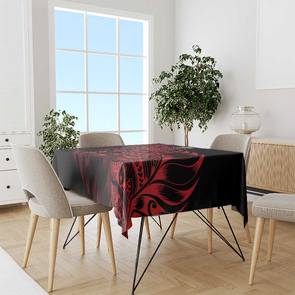 New Zealand Lawn Bowls Tablecloth Red Maori Warrior Tribal Silver Fern - Vibe Hoodie