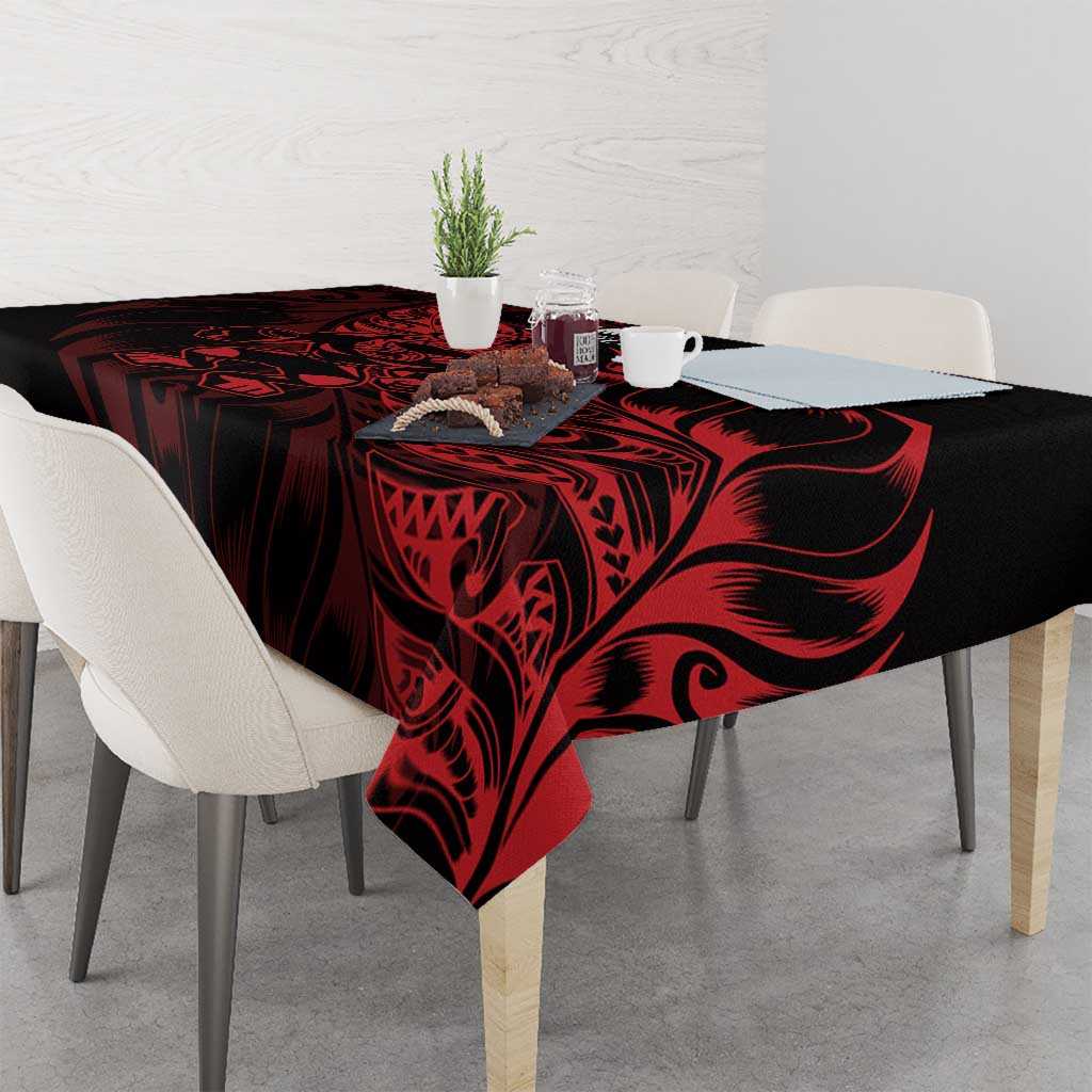 New Zealand Lawn Bowls Tablecloth Red Maori Warrior Tribal Silver Fern - Vibe Hoodie