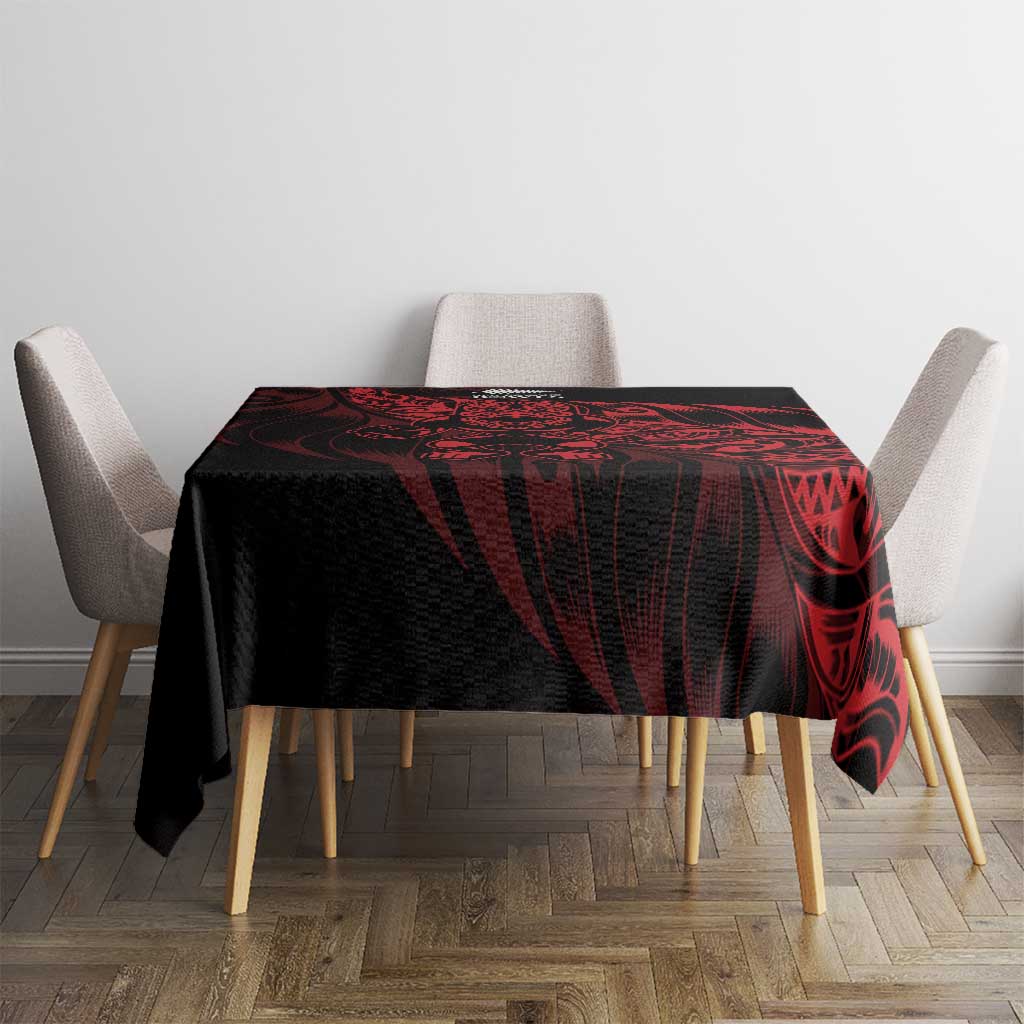 New Zealand Lawn Bowls Tablecloth Red Maori Warrior Tribal Silver Fern - Vibe Hoodie