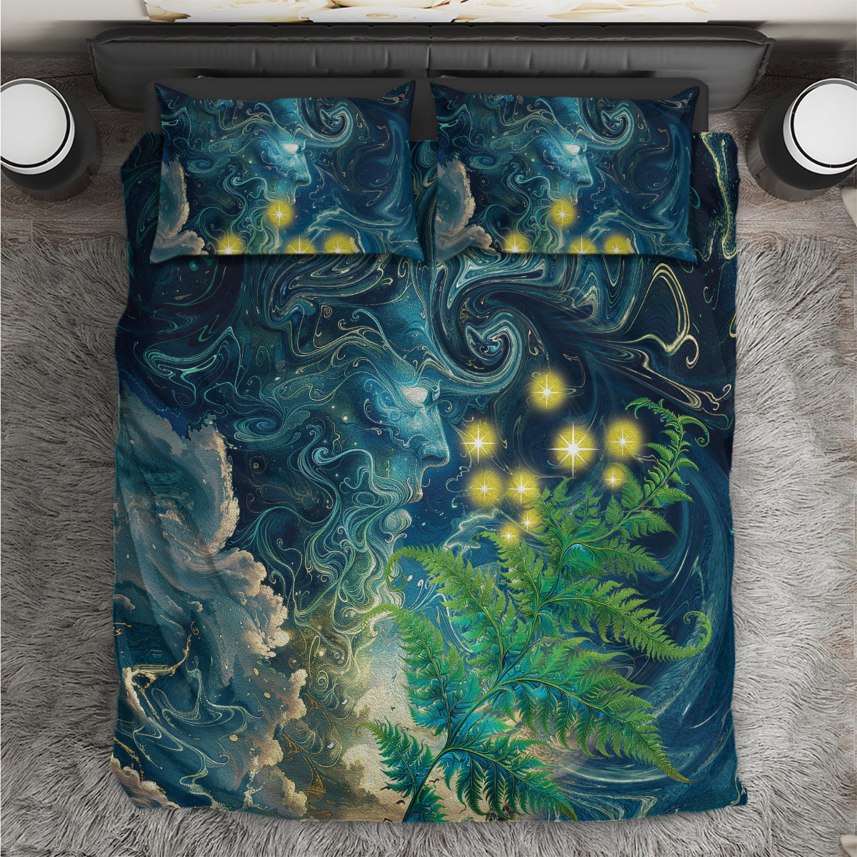 New Zealand Matariki Waipuna-a-rangi Bedding Set He Roimata o Rangi - Vibe Hoodie Shop
