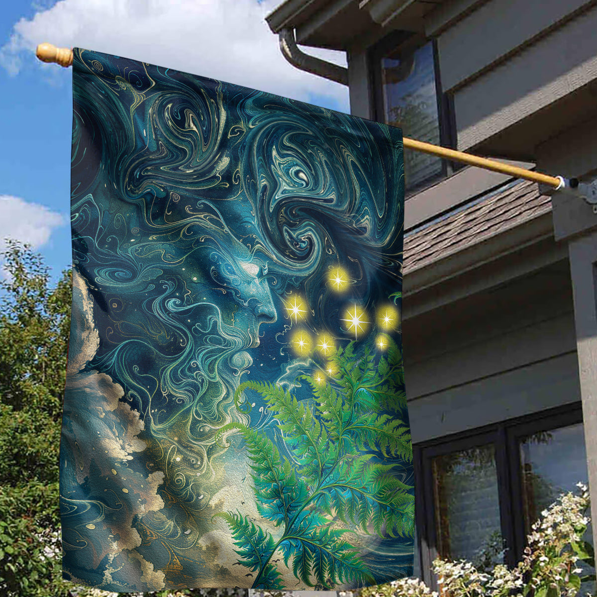 New Zealand Matariki Waipuna-a-rangi Garden Flag He Roimata o Rangi - Vibe Hoodie Shop