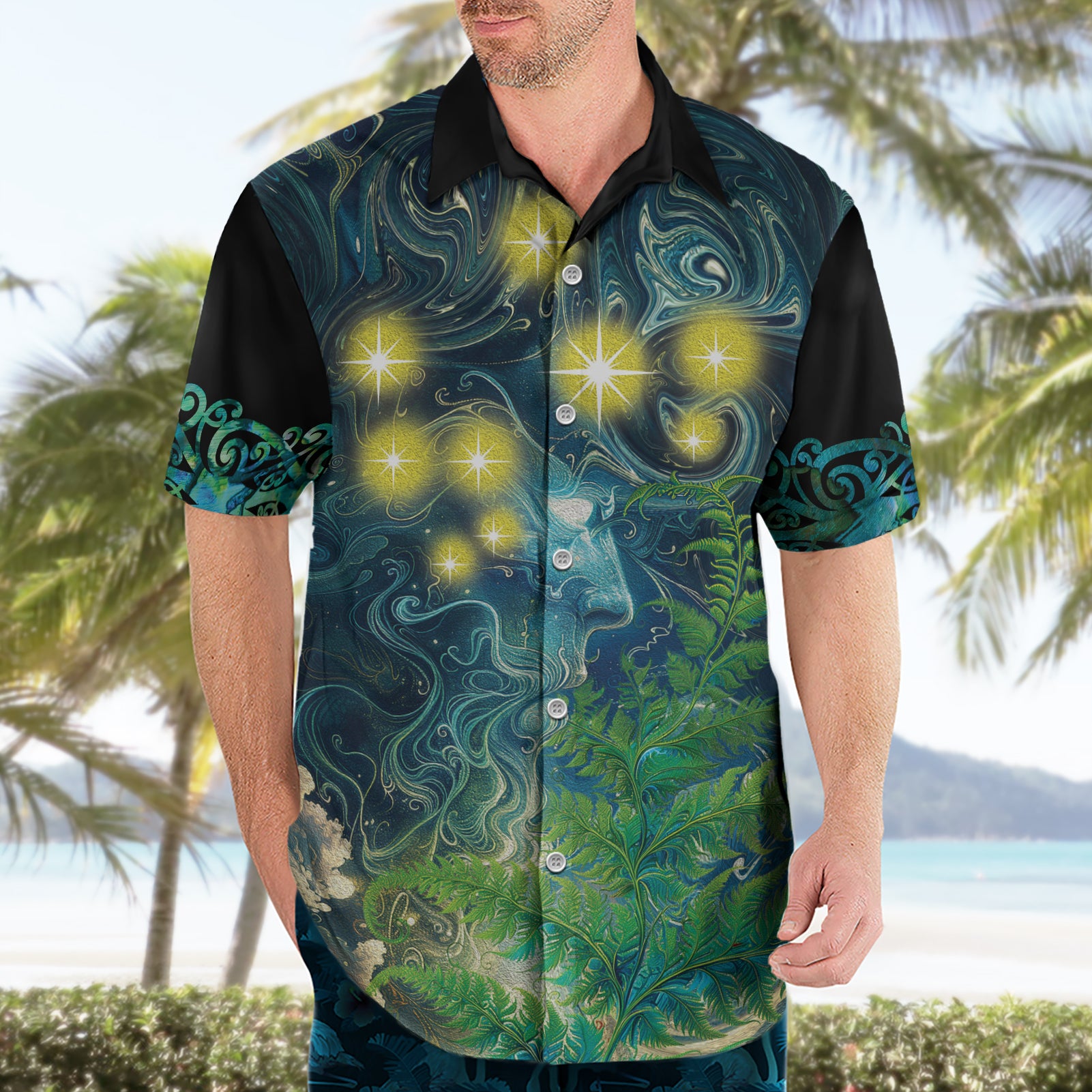 New Zealand Matariki Waipuna-a-rangi Hawaiian Shirt He Roimata o Rangi - Vibe Hoodie Shop