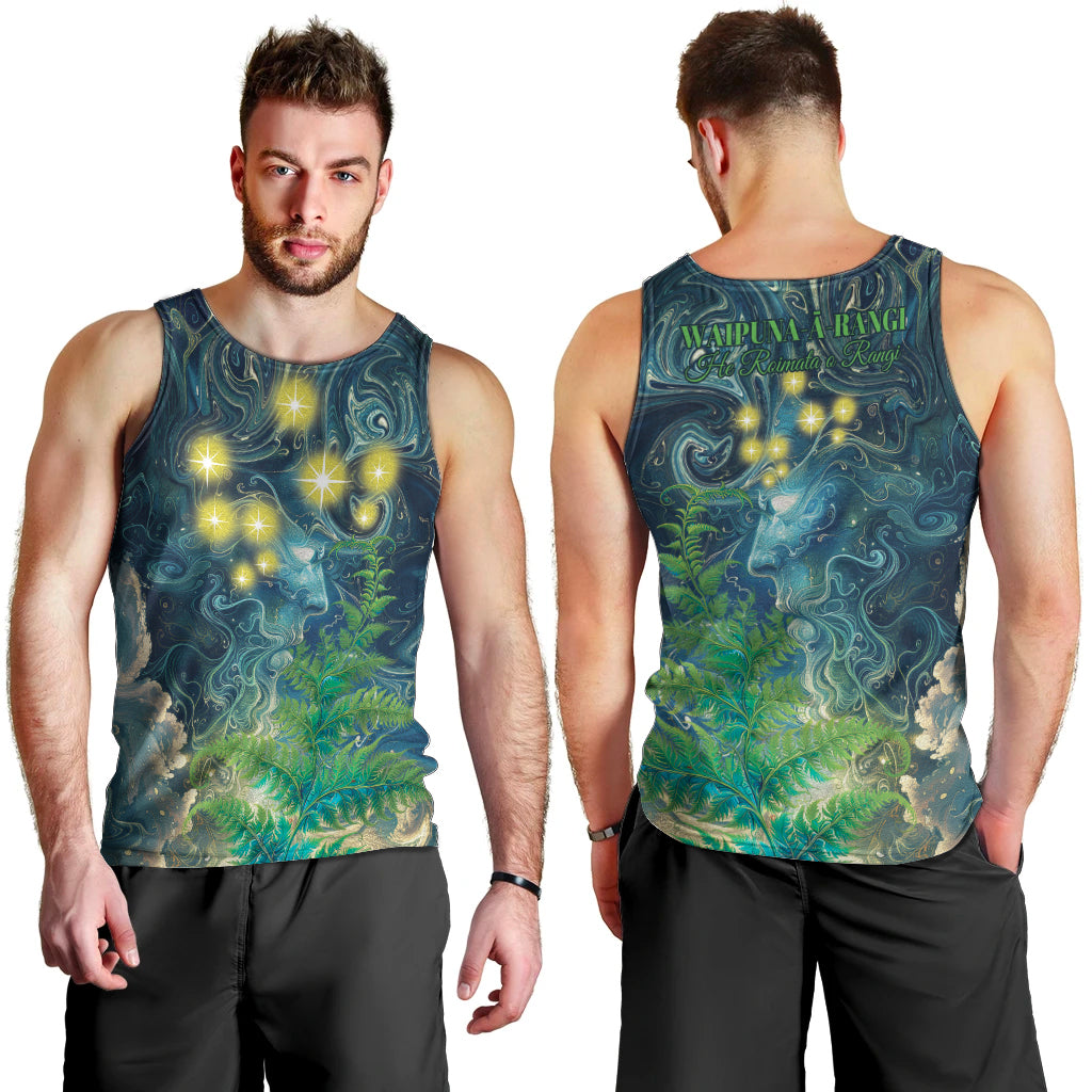 New Zealand Matariki Waipuna-a-rangi Men Tank Top He Roimata o Rangi - Vibe Hoodie Shop