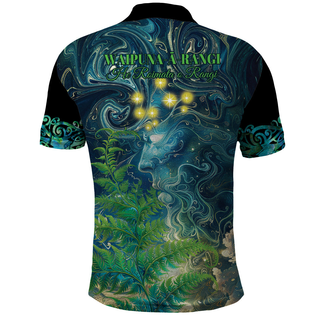 New Zealand Matariki Waipuna-a-rangi Polo Shirt He Roimata o Rangi LT9 - Vibe Hoodie Shop