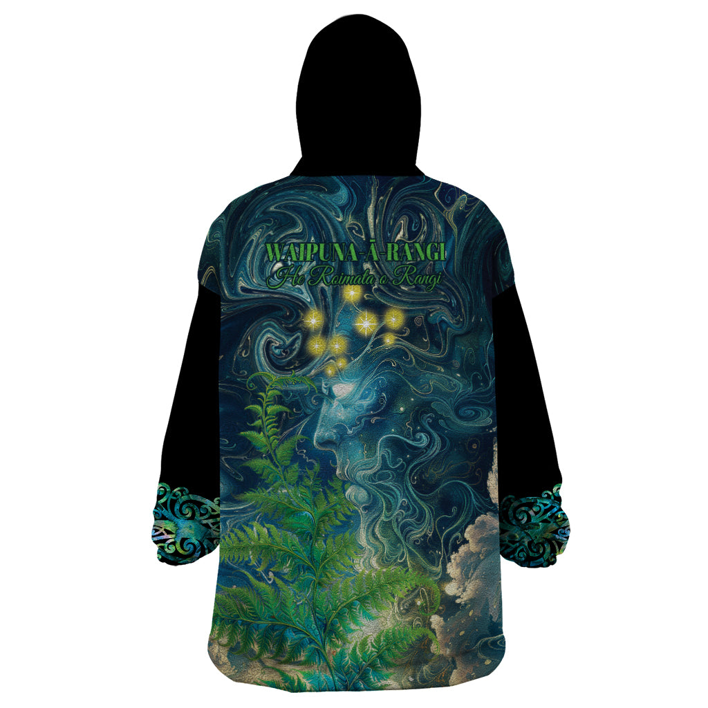 New Zealand Matariki Waipuna-a-rangi Wearable Blanket Hoodie He Roimata o Rangi - Vibe Hoodie Shop