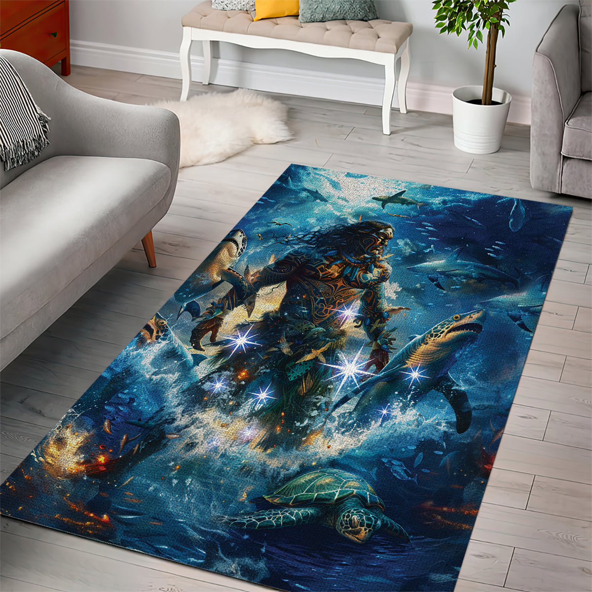 New Zealand Matariki Waita Area Rug The Way Of The Water - Vibe Hoodie Shop