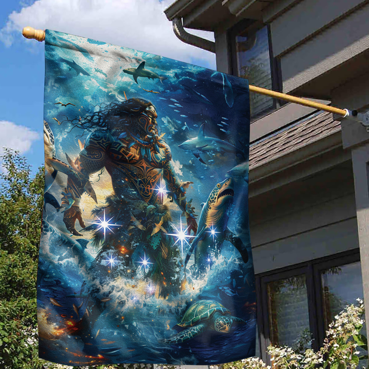 New Zealand Matariki Waita Garden Flag The Way Of The Water - Vibe Hoodie Shop