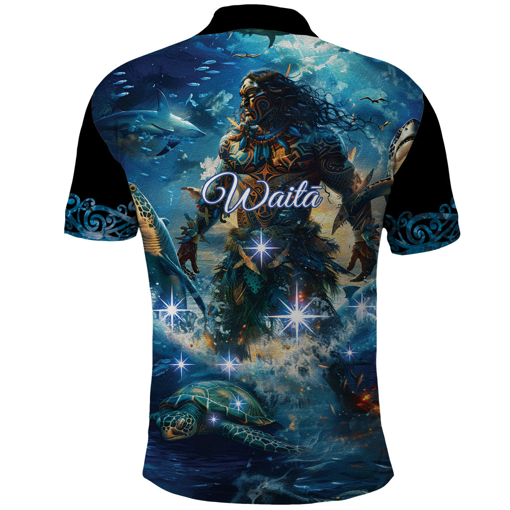 New Zealand Matariki Waita Polo Shirt The Way Of The Water LT9 - Vibe Hoodie Shop