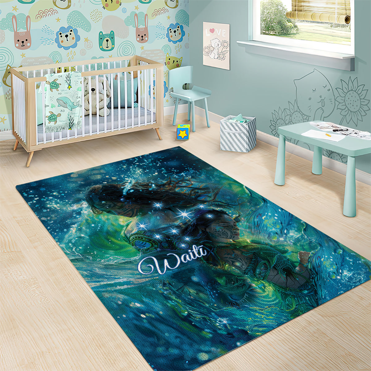 New Zealand Matariki Waiti Area Rug The Beginnings Of Life - Vibe Hoodie Shop