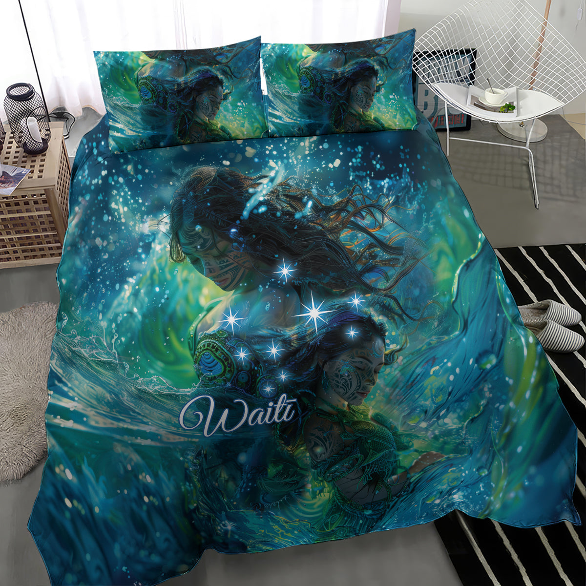 New Zealand Matariki Waiti Bedding Set The Beginnings Of Life - Vibe Hoodie Shop