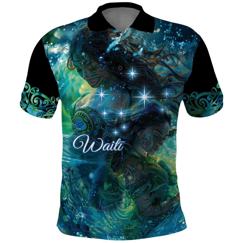 New Zealand Matariki Waiti Polo Shirt The Beginnings Of Life LT9 - Vibe Hoodie Shop