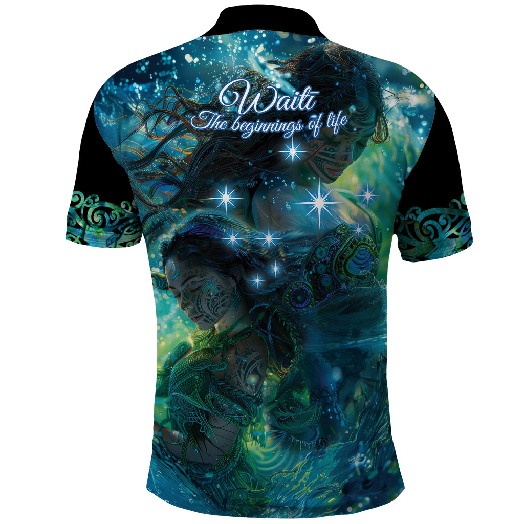 New Zealand Matariki Waiti Polo Shirt The Beginnings Of Life LT9 - Vibe Hoodie Shop